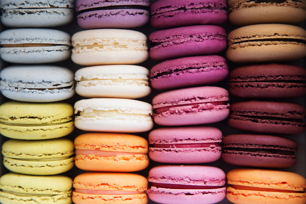 Multicolored macaroons-sized Multicolored macaroons-sized