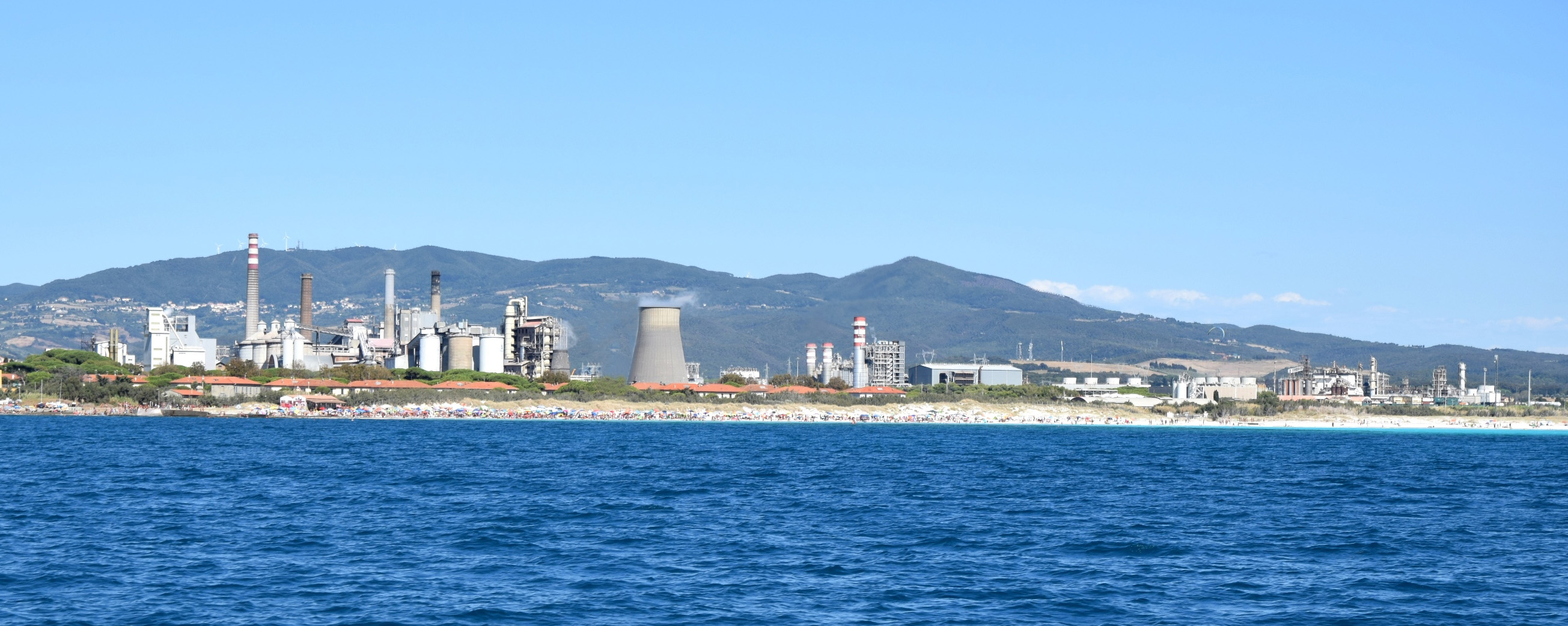 Rosignano plant from the sea Rosignano plant from the sea