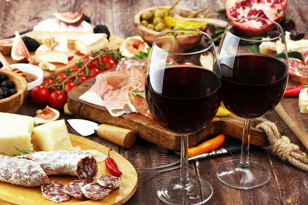 wine and food