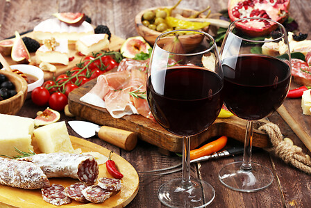 wine and food