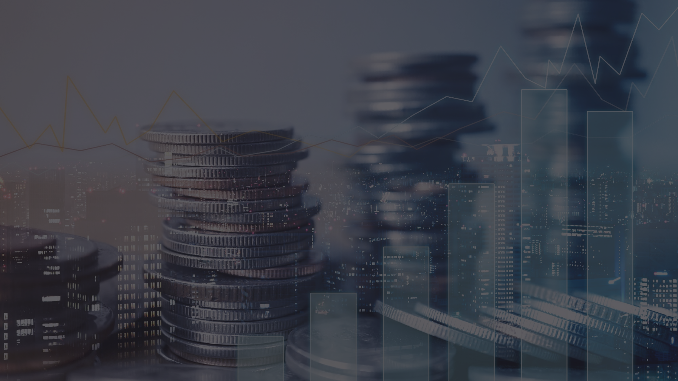 Graph and rows of coins for finance and business concept modified Graph and rows of coins for finance and business concept modified