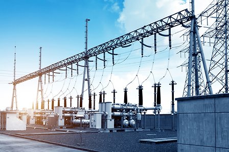 High-voltage-power-substation
