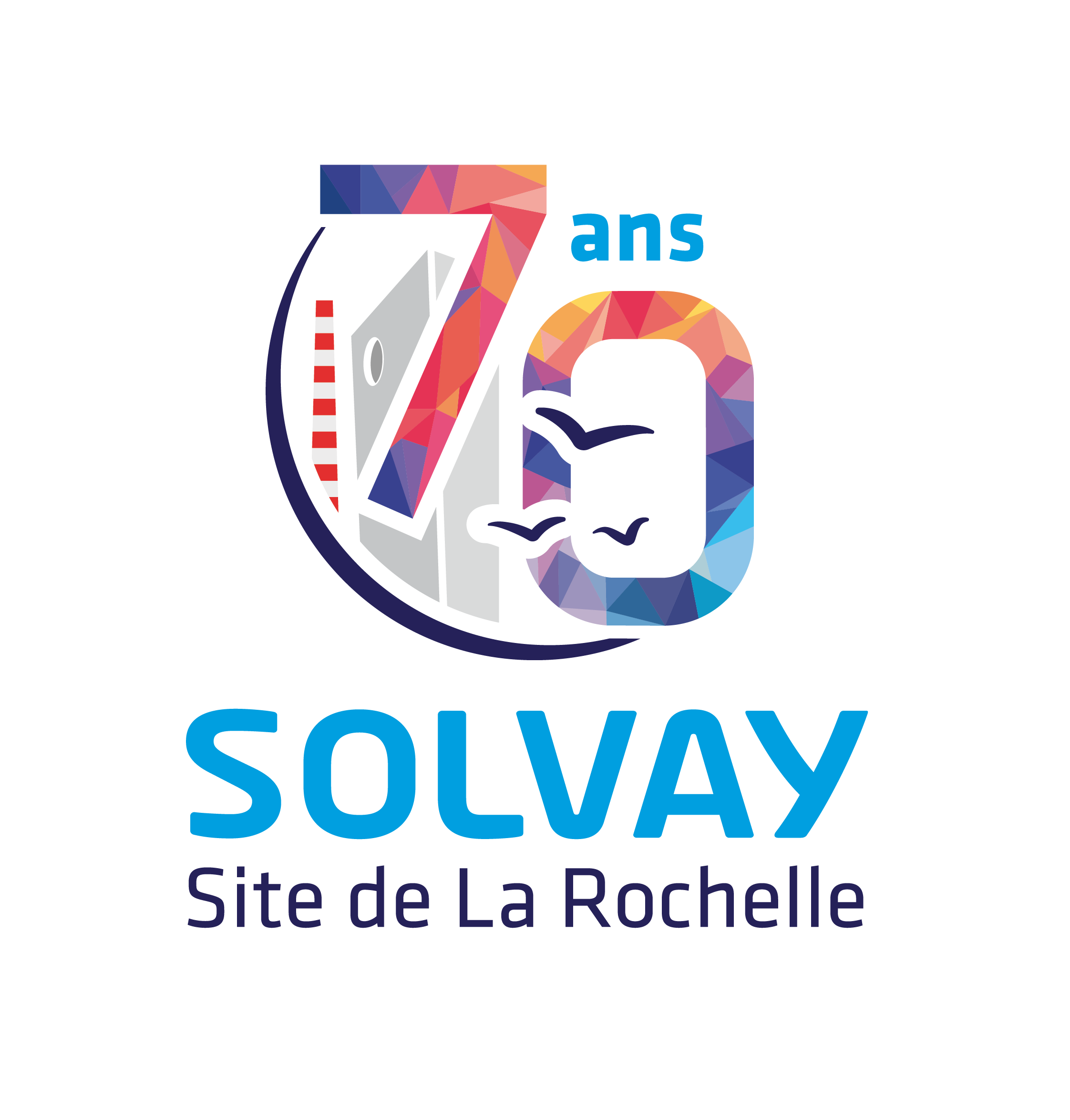 LOGO 70 ANS SOLVAY la rochelle