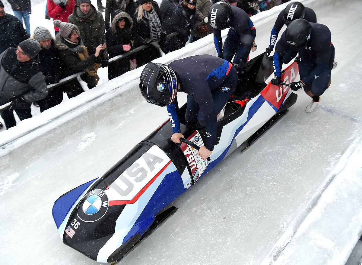 Four-man bobsled team