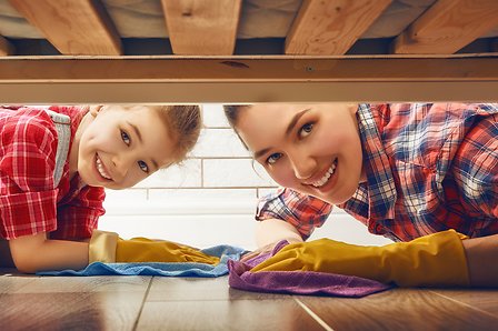 Cleaning bedroom