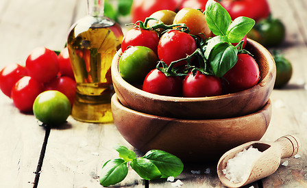 tomatoes and basil