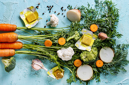vegetables and bouillon cubes - dado vegetale